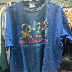 Disney Blue T-Shirt with Mickey Mouse Tag